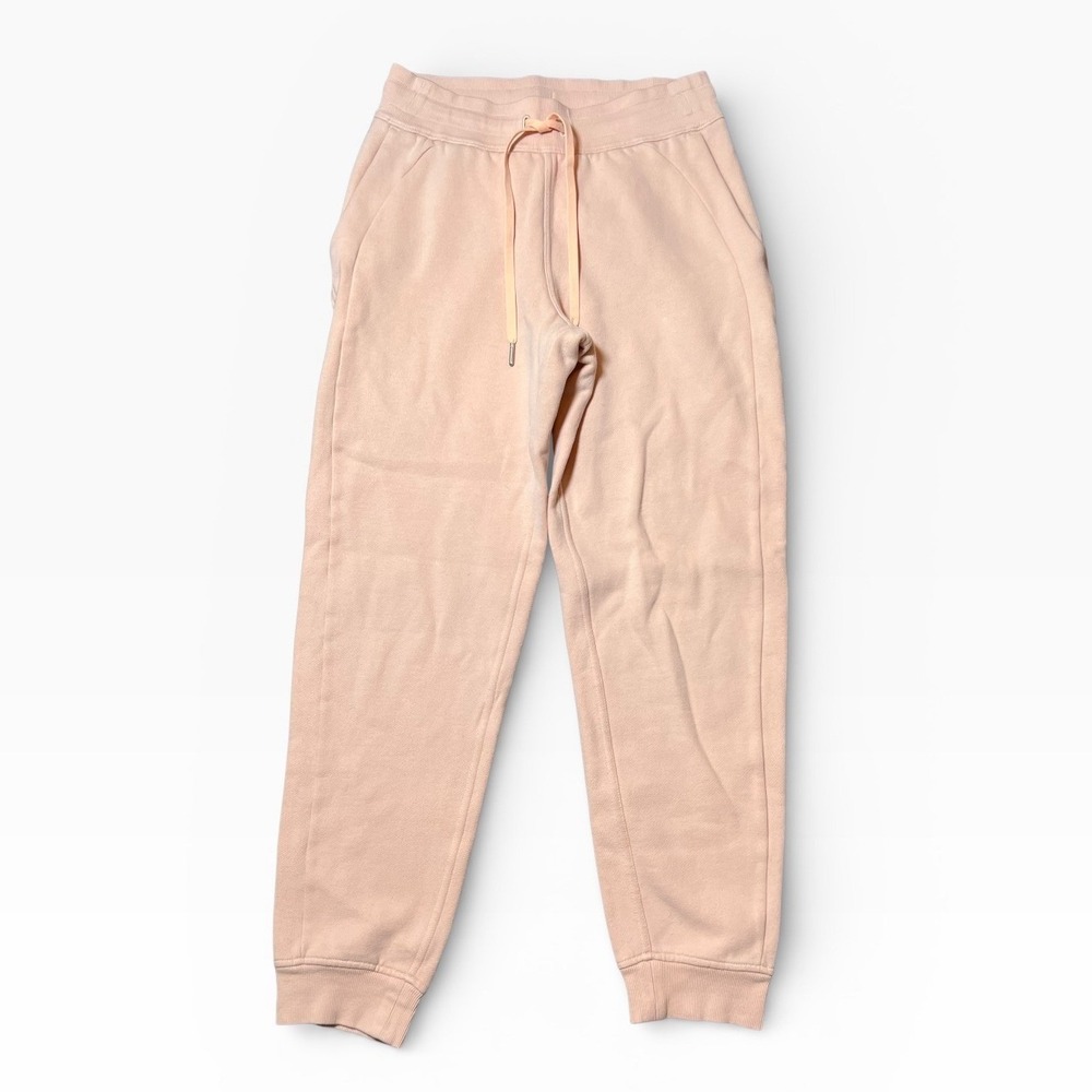 Lululemon Scuba High-Rise Jogger Peach Satin Cotton Fleece Sweatpants Size‎ 6
